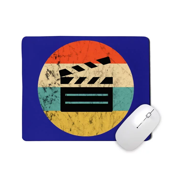 Filmmaker Clapboard Film Director Lover Retro Sunset Mousepad