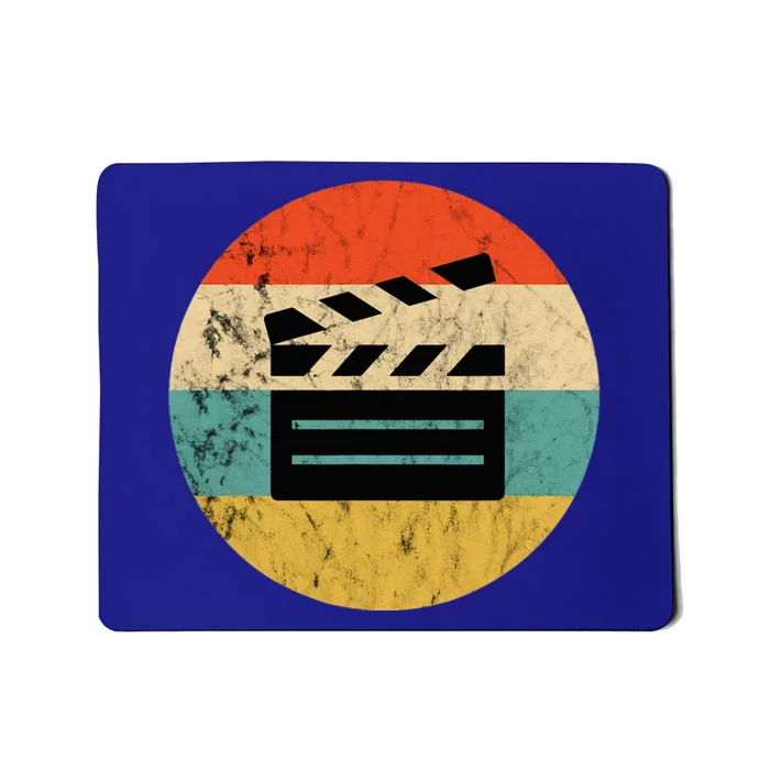 Filmmaker Clapboard Film Director Lover Retro Sunset Mousepad