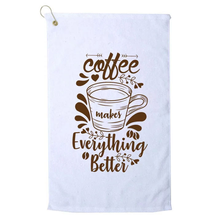 Fall Coffee For Women Vintage Platinum Collection Golf Towel