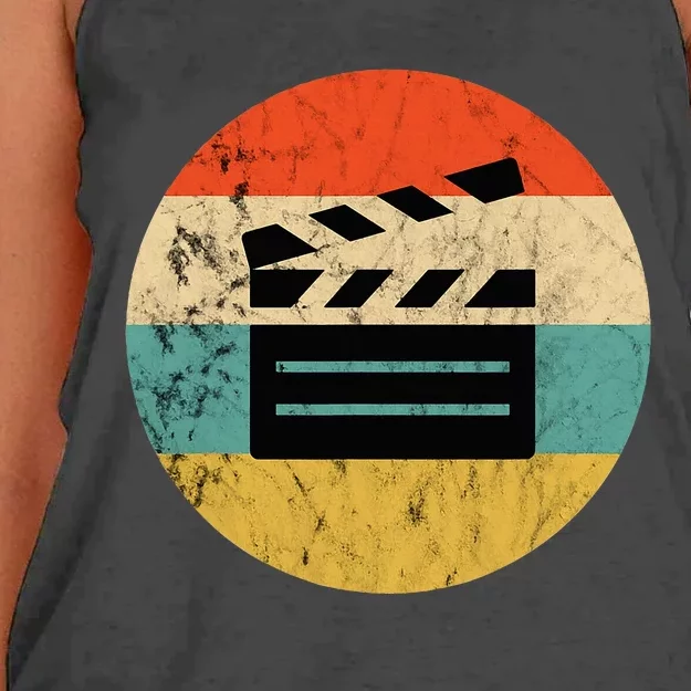 Filmmaker Clapboard Film Director Lover Women's Knotted Racerback Tank