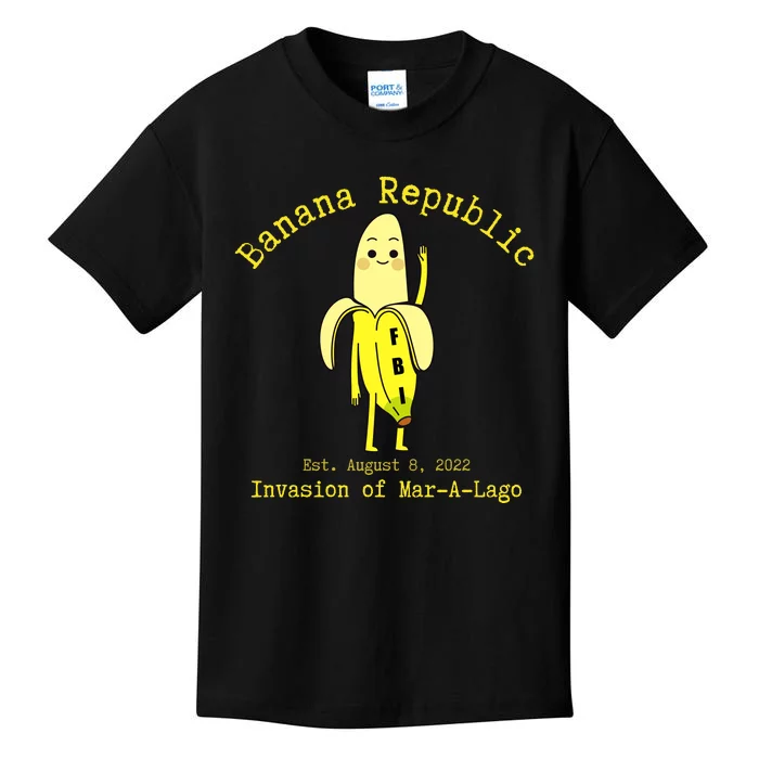 Funny Conservative Banana Republic Defund the FBI Kids T-Shirt