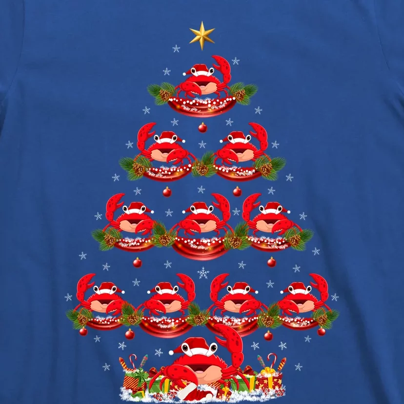 Funny Crab Fish Xmas Tree Lighting Crab Christmas Tree Meaningful Gift T-Shirt