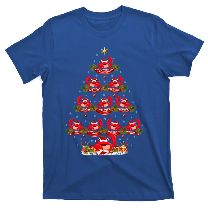 Funny Crab Fish Xmas Tree Lighting Crab Christmas Tree Meaningful Gift T-Shirt