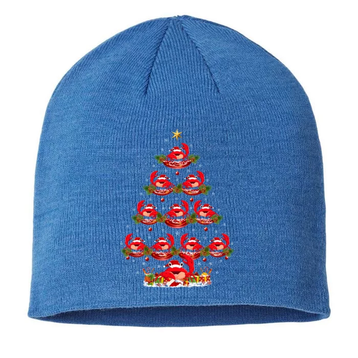 Funny Crab Fish Xmas Tree Lighting Crab Christmas Tree Meaningful Gift 8 1/2in Sustainable Knit Beanie