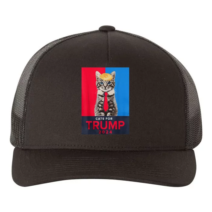 Funny Cats For Trump 2024 Make Pets Safe Again For Vance Trump Gifft Yupoong Adult 5-Panel Trucker Hat