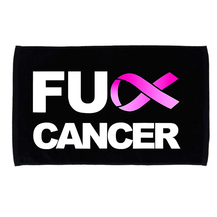 Fuck Cancer Fuck Breast Cancer Awareness Microfiber Hand Towel