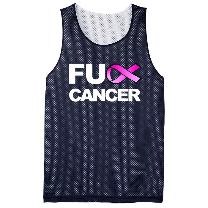 Fuck Cancer Fuck Breast Cancer Awareness Mesh Reversible Basketball Jersey Tank