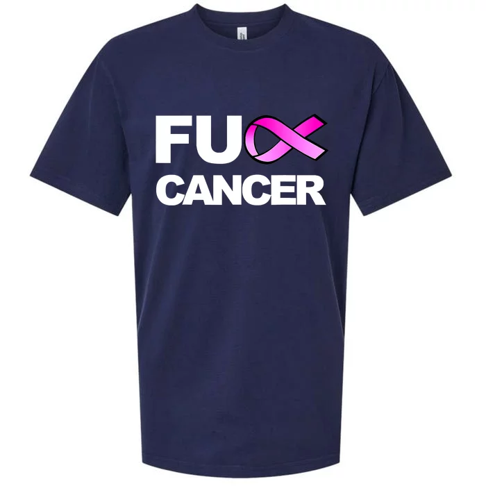 Fuck Cancer Fuck Breast Cancer Awareness Sueded Cloud Jersey T-Shirt