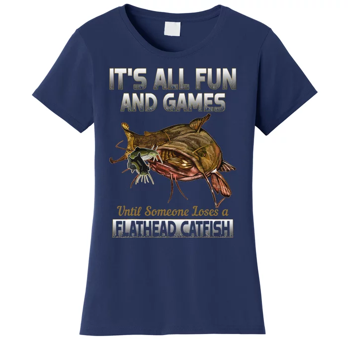 Flathead Catfish Fishing Freshwater Fish Gift Women's T-Shirt