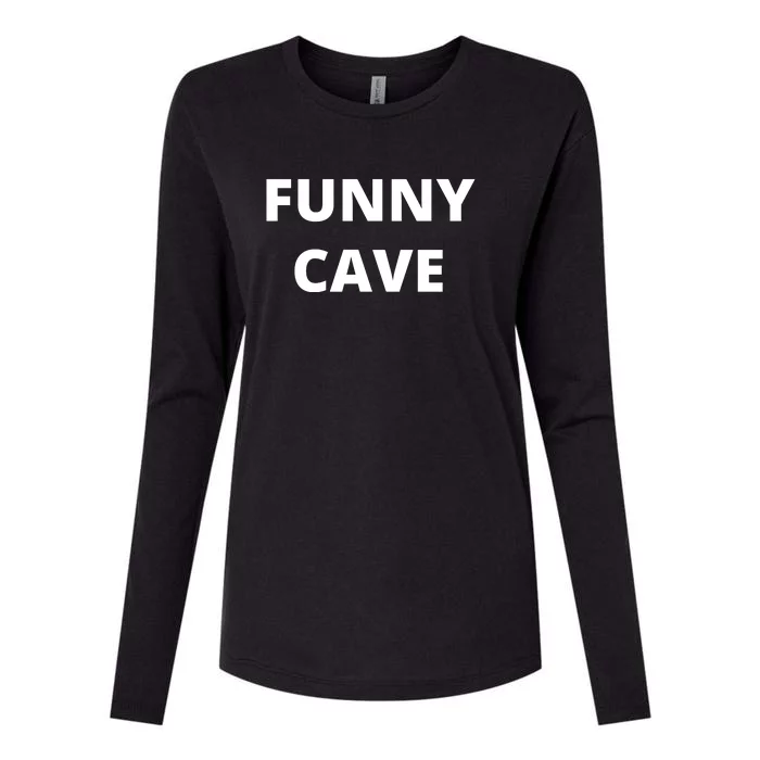 Funny Cave Womens Cotton Relaxed Long Sleeve T-Shirt