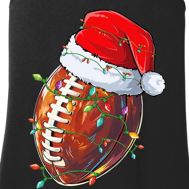 funny Christmas Football Team Santa Sports Ladies Essential Tank