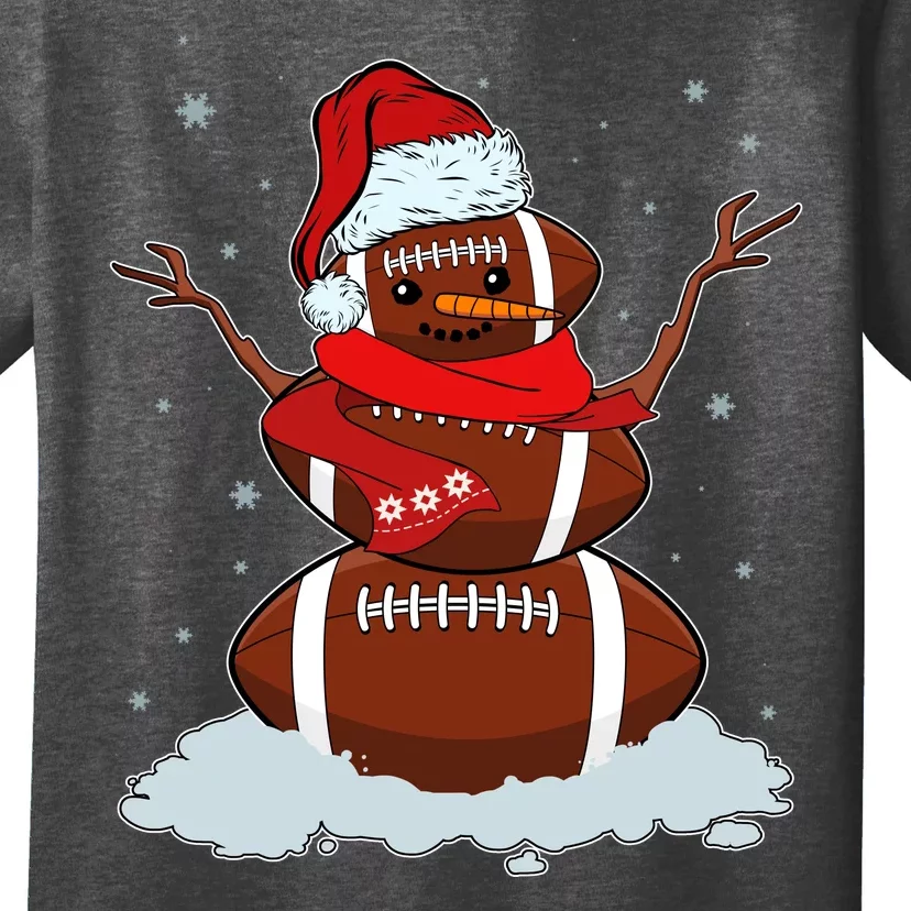 Funny Christmas Football Snowman T-Shirt