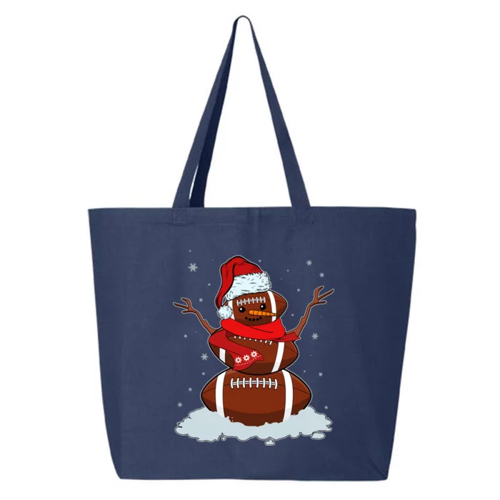 Funny Christmas Football Snowman 25L Jumbo Tote