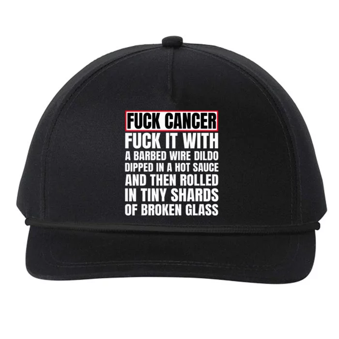 Fuck Cancer Snapback Five-Panel Rope Hat