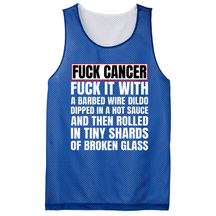 Fuck Cancer Mesh Reversible Basketball Jersey Tank