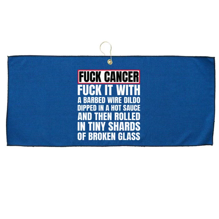 Fuck Cancer Large Microfiber Waffle Golf Towel