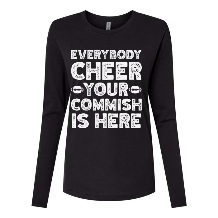 Funny Commish Fantasy Basketball Commissioner Sarcastic Womens Cotton Relaxed Long Sleeve T-Shirt