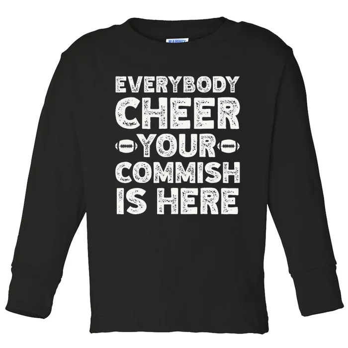 Funny Commish Fantasy Basketball Commissioner Sarcastic Toddler Long Sleeve Shirt