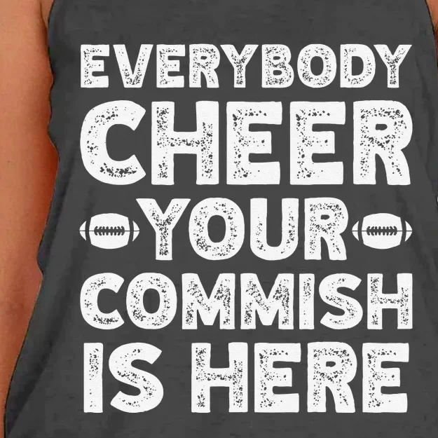 Funny Commish Fantasy Basketball Commissioner Sarcastic Women's Knotted Racerback Tank