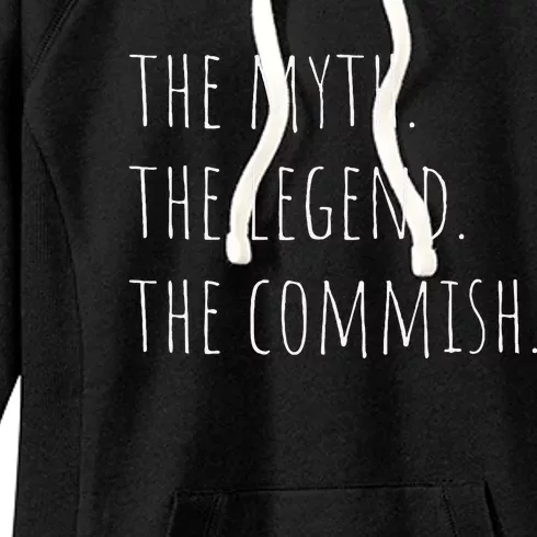 Funny Commish Fantasy Footbal Commissioner Sarcastic Women's Fleece Hoodie