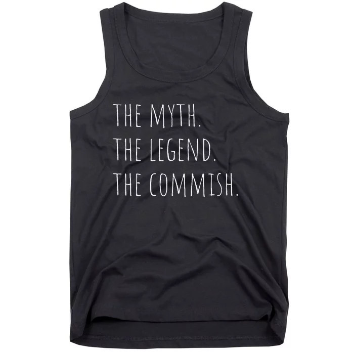 Funny Commish Fantasy Footbal Commissioner Sarcastic Tank Top