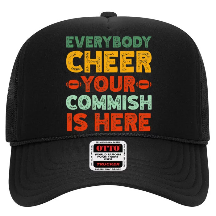 Funny Commish Fantasy Football Commissioner Sarcastic High Crown Mesh Trucker Hat