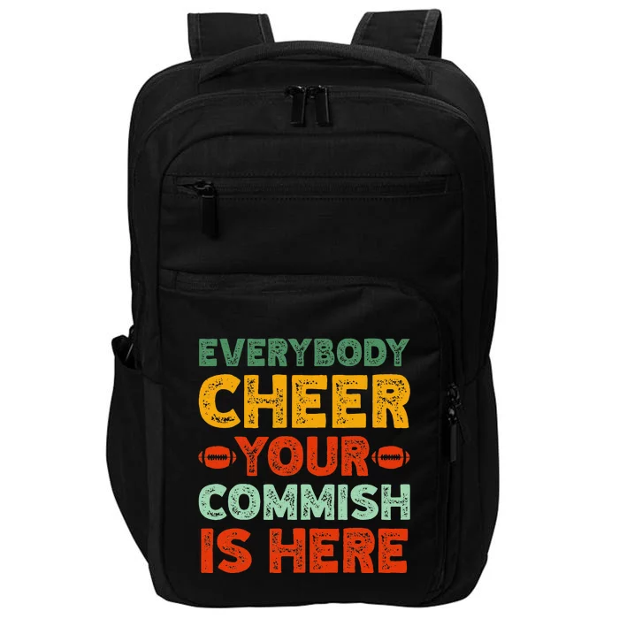 Funny Commish Fantasy Football Commissioner Sarcastic Impact Tech Backpack