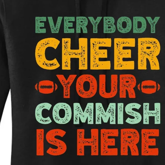 Funny Commish Fantasy Football Commissioner Sarcastic Women's Pullover Hoodie