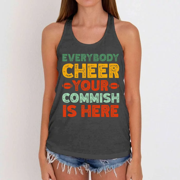 Funny Commish Fantasy Football Commissioner Sarcastic Women's Knotted Racerback Tank