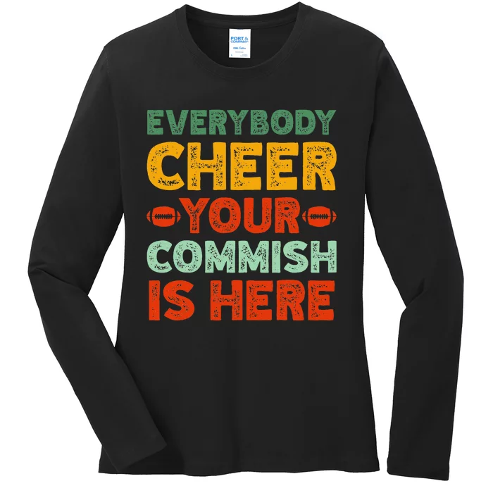 Funny Commish Fantasy Football Commissioner Sarcastic Ladies Long Sleeve Shirt