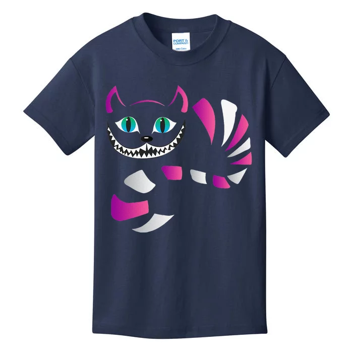 Funny Cheshire Faced Cat Funny Cats Kids T-Shirt