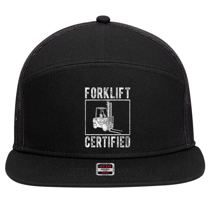 Forklift Certified 7 Panel Mesh Trucker Snapback Hat