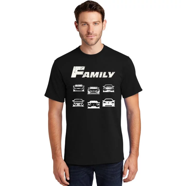 Fast Car Family Funny Tall T-Shirt