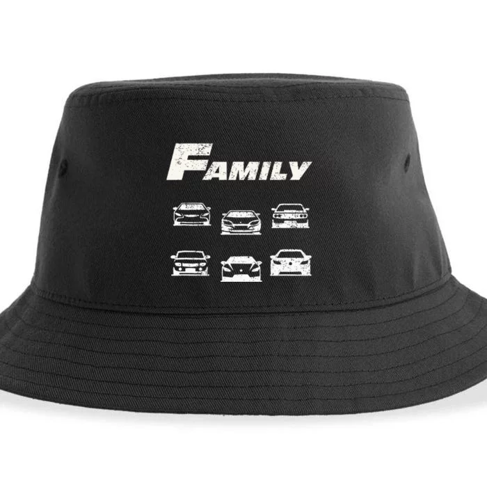 Fast Car Family Funny Sustainable Bucket Hat