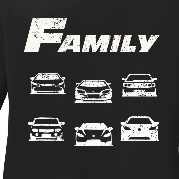 Fast Car Family Funny Ladies Long Sleeve Shirt