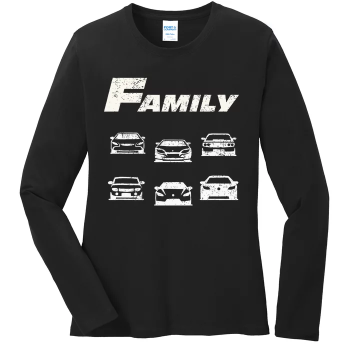 Fast Car Family Funny Ladies Long Sleeve Shirt