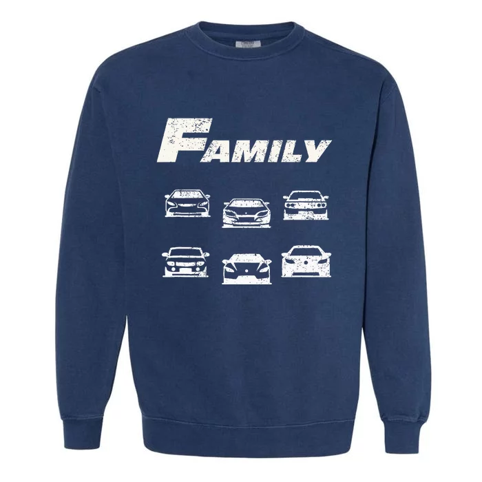 Fast Car Family Funny Garment-Dyed Sweatshirt