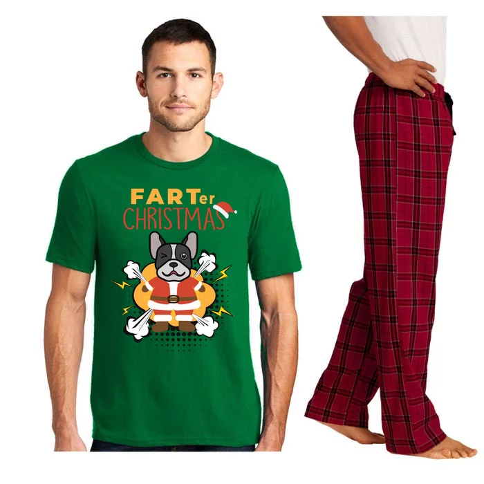 Farter Christmas Funny French Bulldog Christmas Gifts Pajama Set