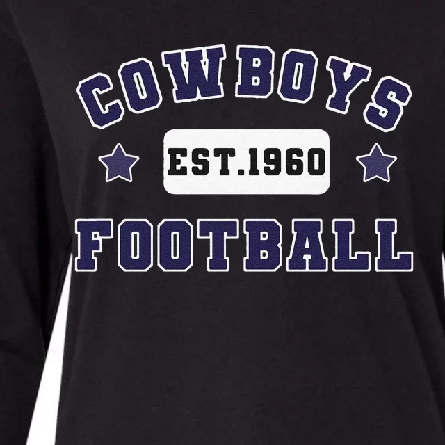 Funny Cowboys Football Est 1960 Womens Cotton Relaxed Long Sleeve T-Shirt