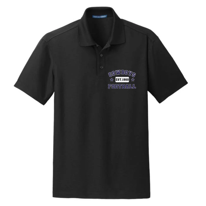 Funny Cowboys Football Est 1960 Dry Zone Grid Performance Polo