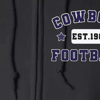 Funny Cowboys Football Est 1960 Full Zip Hoodie