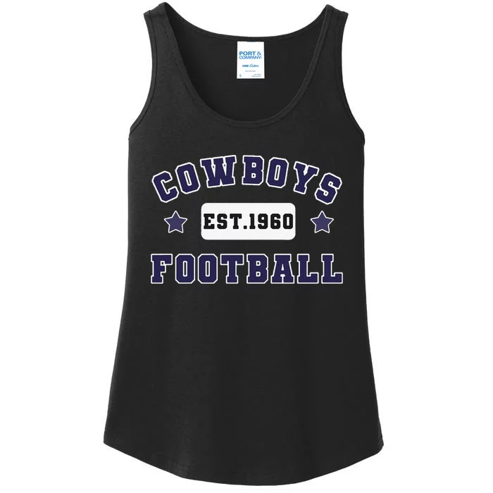 Funny Cowboys Football Est 1960 Ladies Essential Tank