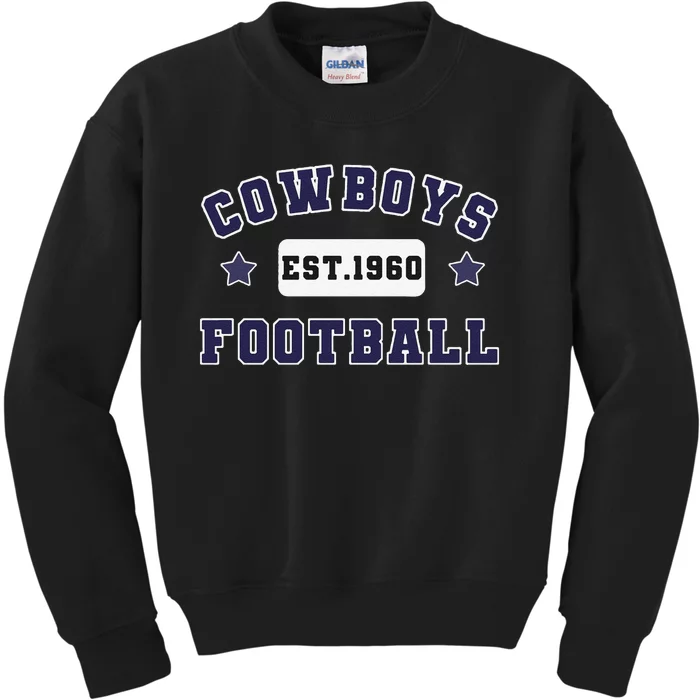 Funny Cowboys Football Est 1960 Kids Sweatshirt