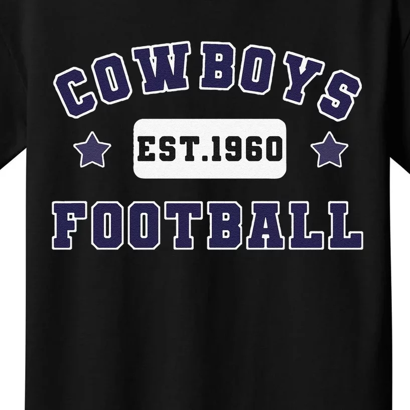 Funny Cowboys Football Est 1960 Kids T-Shirt