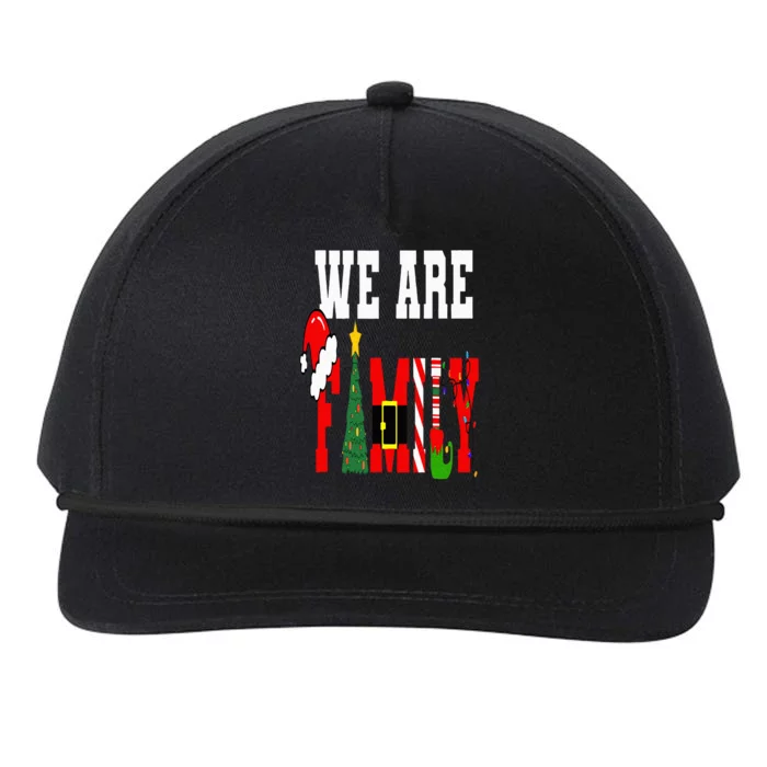 Funny Christmas Family We Are Family Pajamas Matching Snapback Five-Panel Rope Hat