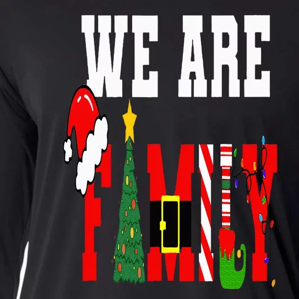 Funny Christmas Family We Are Family Pajamas Matching Cooling Performance Long Sleeve Crew