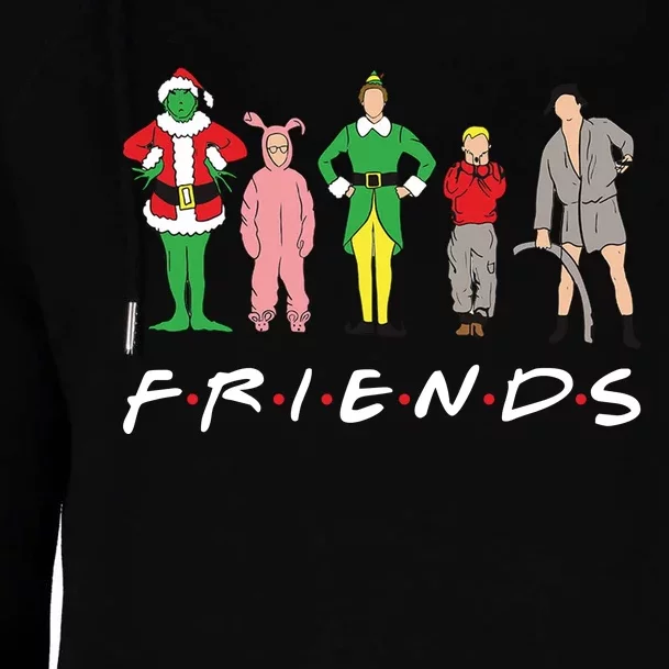 Friends Christmas Family Classic Movies Funny Womens Funnel Neck Pullover Hood