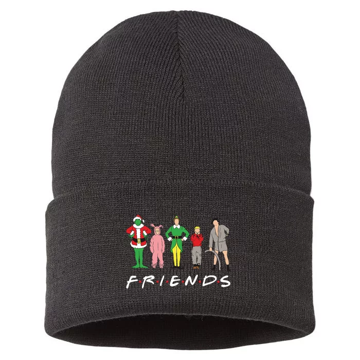 Friends Christmas Family Classic Movies Funny Sustainable Knit Beanie