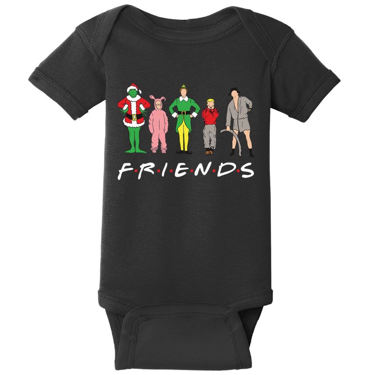 Friends Christmas Family Classic Movies Funny Baby Bodysuit