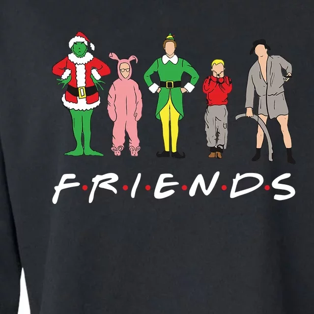 Friends Christmas Family Classic Movies Funny Cropped Pullover Crew